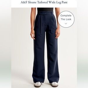 A&F Sloane Tailored Wide Leg Pant
